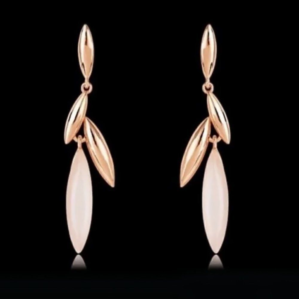 Ladies Unique Dangle Opal Earrings